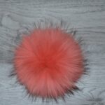 Pompon vraie fourrure pêche
