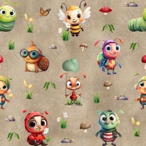 Insecte mignon fond grunge