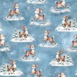 Reine en hiver fond bleu