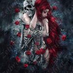 Amour éternel fond grunge bleu