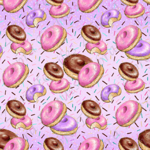Beigne fond mauve confetti