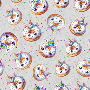 Beigne licorne fond confetti