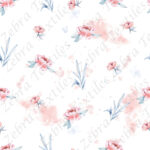 Floral délicat rose fond blanc