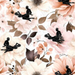 Floral sexy fond blanc