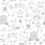 Lapin de Pâques à dessiner