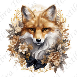 Renard élégant fond blanc