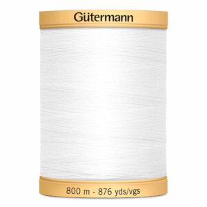 Fil de coton Gutermann 800m blanc