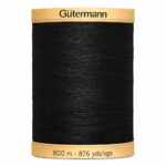 Fil de coton Gutermann 800m noir