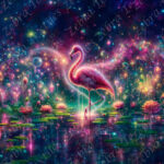 Flamant rose cosmique