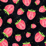 Fraise sexy fond étoilé