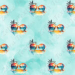 Lunette de soleil fond aqua