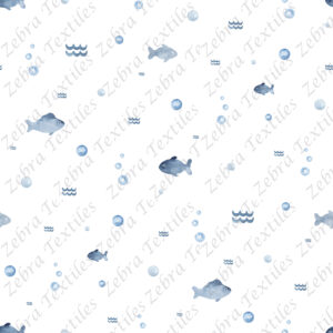 Poisson minimaliste fond blanc