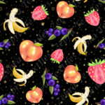 Salade de fruit érotique fond étoile dorée