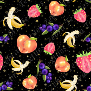 Salade de fruit érotique fond étoile dorée