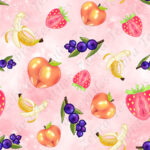 Salade de fruit érotique fond rose