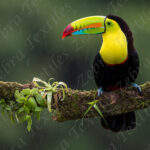 Toucan sous la pluie