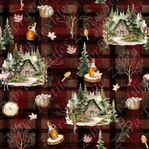 Cabane à sucre fond plaid