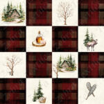 Cabane à sucre plaid fond plaid rouge