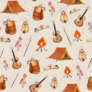 Camping teinte boho fond beige