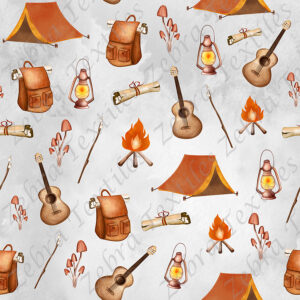 Camping teinte boho fond gris