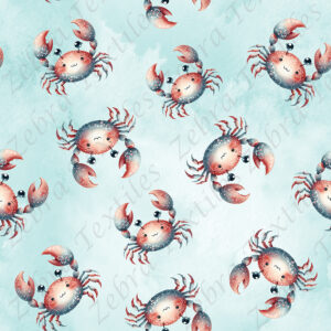 Crabe fond aqua