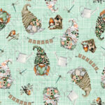Gnome printanier fond lin