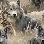 Loup et fleur 1