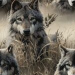Loup et fleur 3