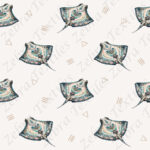 Raie boho fond gris