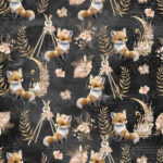 Renard boho fond noir