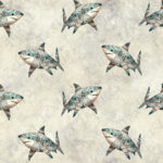 Requin boho fond grunge