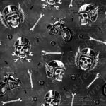 Skull mécanique fond noir