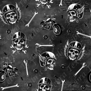 Skull mécanique fond noir