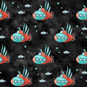 Sous-marin aqua fond noir