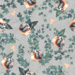 Escargot et lunette fond gris