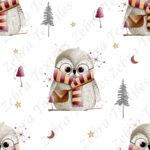 Hibou sorcier fond blanc