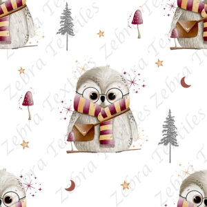 Hibou sorcier fond blanc