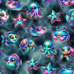 Poisson lumineux fond eau