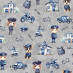 Policier fond gris