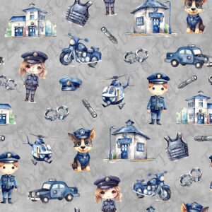 Policier fond gris