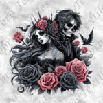 Amour gothique fond grunge