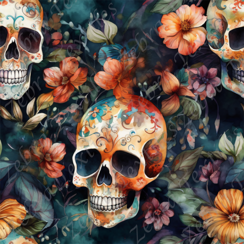 Crâne floral
