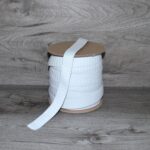 Élastique côtelé blanc pour ceinture 25mm - 1 pouce
