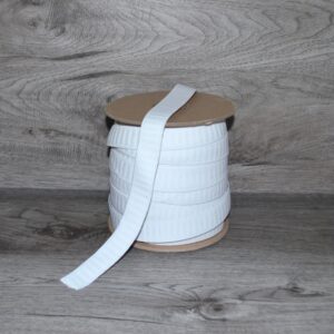 Élastique côtelé blanc pour ceinture 25mm - 1 pouce
