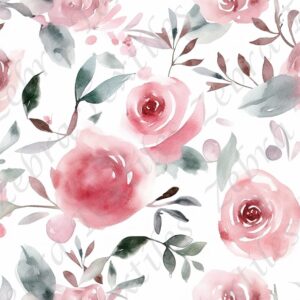 Fleur rose aquarelle