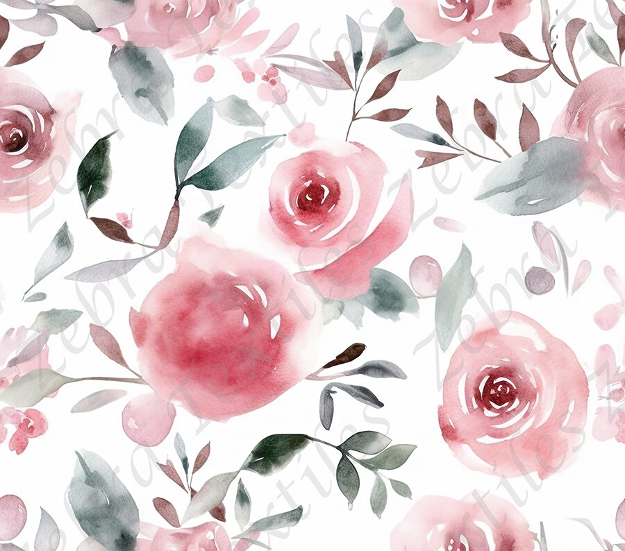 Fleur rose aquarelle