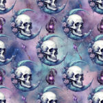 Lune skull fond nuageux