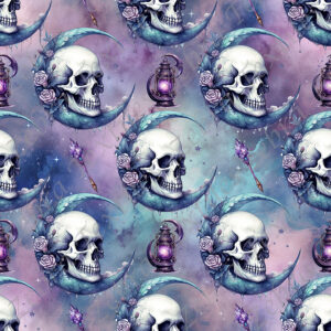 Lune skull fond nuageux