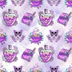 Potion magique fond mauve