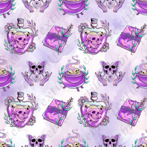 Potion magique fond mauve